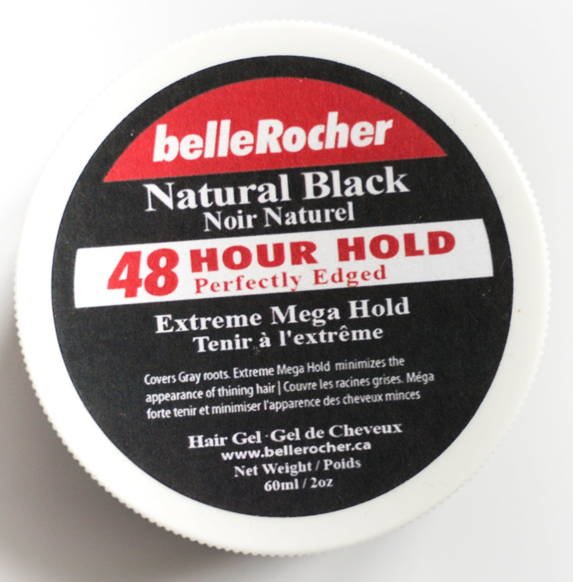 BelleRocher Black 48 Hour Extreme Mega Hold Perfectly Edged Edge Control 